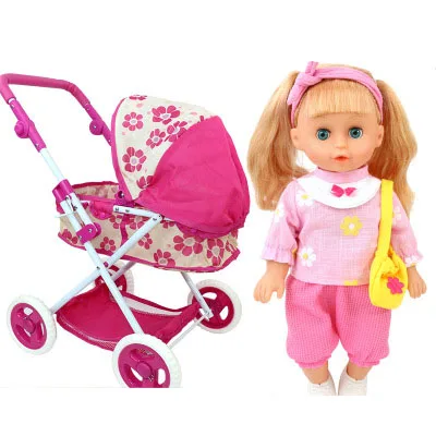 Кукла коляска кукла мини мебель детская коляска малыш ролевая игра большая игрушка коляска девочка кукла игрушка мебель