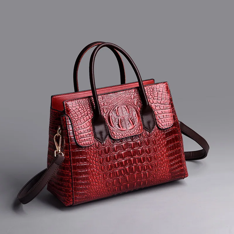 

2019 New European and American Ladies Bag Crocodile Pattern Shoulder Messenger Bag Large Capacity Casual Totes Women Handbags