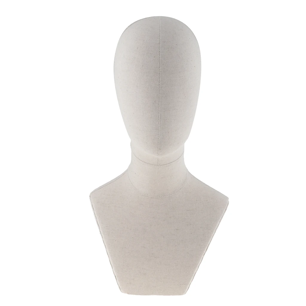 Mannequins Model Cork Head Canvas Block Hat Wigs Making Jewelry Display Bust