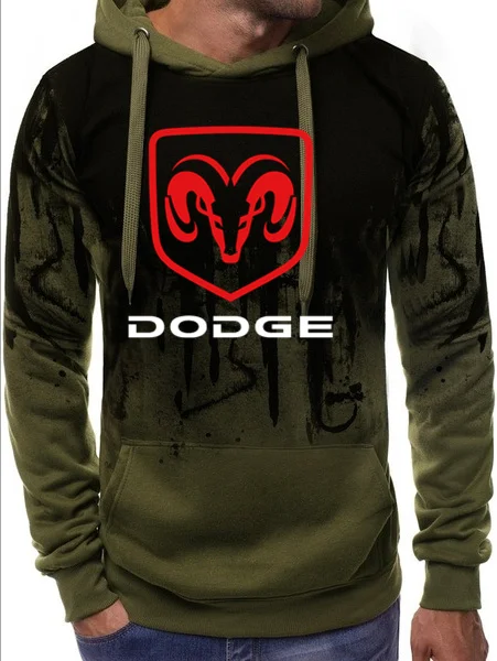 Модные негабаритные толстовки Повседневный стиль мужская одежда толстовка Dodge
