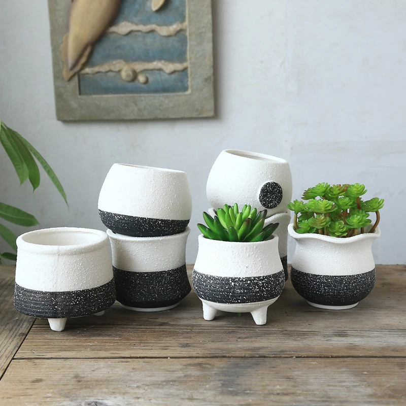 Ceramic Flower Vase Home Decoration Snowflake Glaze Process