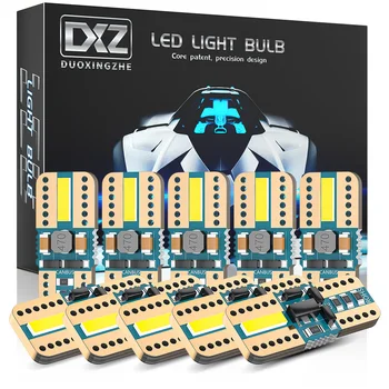 

DXZ 10PCS T10 W5W LED Bulbs Canbus 168 194 2-SMD 6000K White Car Interior Dome Map Parking License Plate Light Auto Reading Lamp