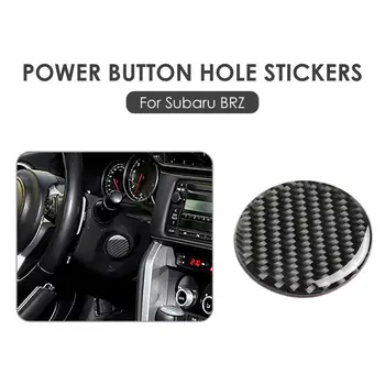 

1Pc Carbon Fiber Car Steering Wheel Stalk Unlock Power Button Trim Sticker Cover for Toyota 86 Subaru BRZ Car Accessories
