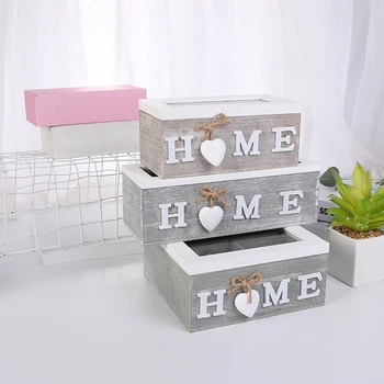 

Wooden Jewelry Storage Box Living Room Table Top Tissue Box Creative Transparent Lid Storage Box Dustproof Storage Box with Lid