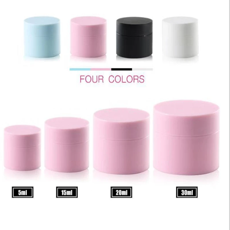 

50pcs 5G 15G 20G 30G 50g Packing Bottles PP Cosmetic Cream Jars With Lid Empty Lotion Container Jar Black Blue Pink White