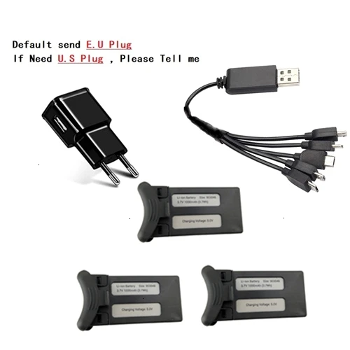 3,7 V 1000mAh зарядное устройство комплекты для SJRC S20W T25 четыре оси Дрон запасные части пульт дистанционного управления Самолет аккумуляторная батарея - Цвет: Темно-серый