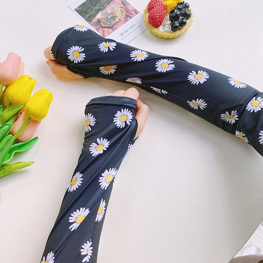 

Summer Outdoor Sport Drive Sun UV Protection Sleeve Women Kids Thin Long Ice Silk Arm Sleeve Hand Protector For Children Girls