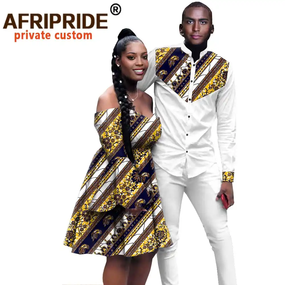 African Couple Outfits Men And Women Matching Clothing Wear Wedding Party Wax Print Fashion Design Traditional Afripride S20c009 Dresses Aliexpress african couple outfits men and women