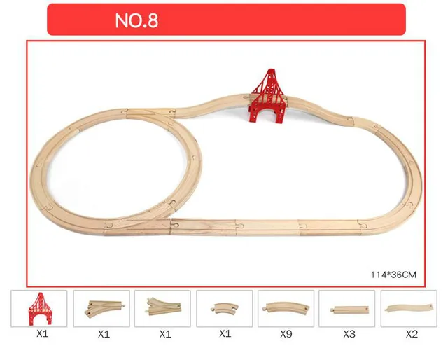 Edwone One Set Beech Wood Railway Vehicle Accessories Toys Wood Track Assembled Educational Toys Compatibel All Wood Track Biro Diecasts Toy Vehicles Aliexpress