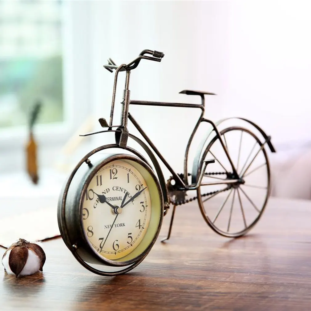 Американский кантри железные велосипедные настенные часы модное украшение для гостиной настенные наклейки домашние Часы настенные Подвесные часы