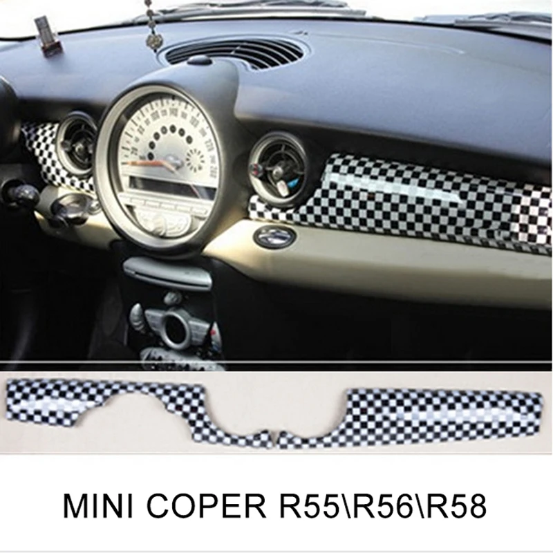 Car Central Control Instrument Panel Decorative Shell Sticker For MINI COOPER R55 R56 Interior Accessories Styling Modification