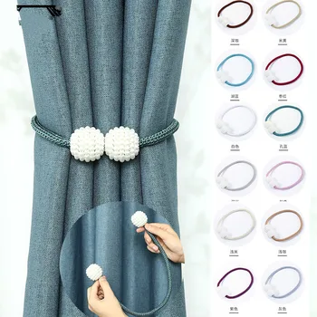 

1x Pearl Magnetic Curtain Clip Curtain Holders Tieback Buckle Clips Hanging Ball Buckle Tie Back Curtain Accessories Home Decor
