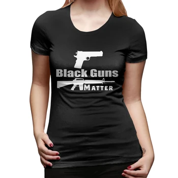

2020 New T Shirts Women Fashion Black Guns Matter Print Vogue Tshirts Casual Tops Tees Female T shirts Clothing Camisas Mujer