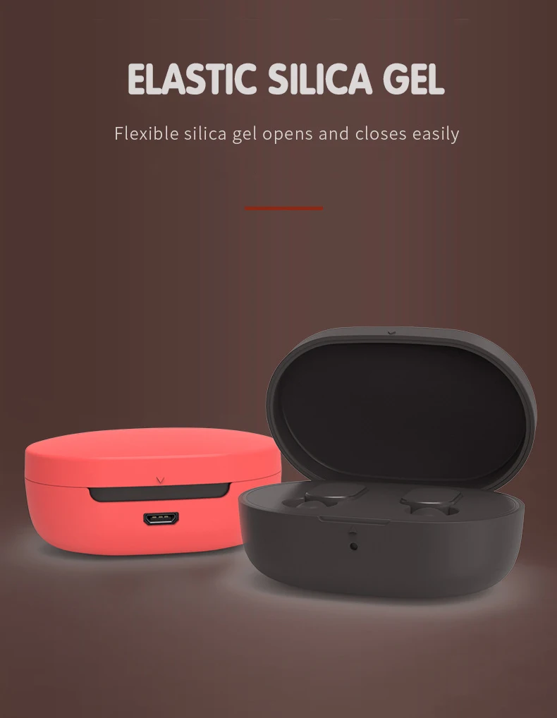Suitable For Xiaomi Redmi Airdots Bluetooth Headset Cover Silicone Sleeve Upgrade Thickened With Charging Light Hole