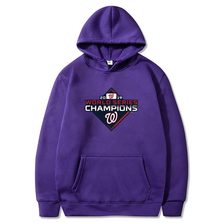 Hoodies Men women Nationals world series champions Hoody Male Long Washington Men's Sweatshirt Mens hip hop - Цвет: 7