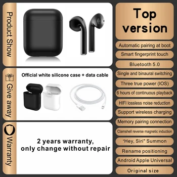

TWS True Wireless Earbuds AirPro 2 Smart Sensor Bluetooth Earphones GPS Airpoder Headaphones Intelligent Touch with Case PK i12