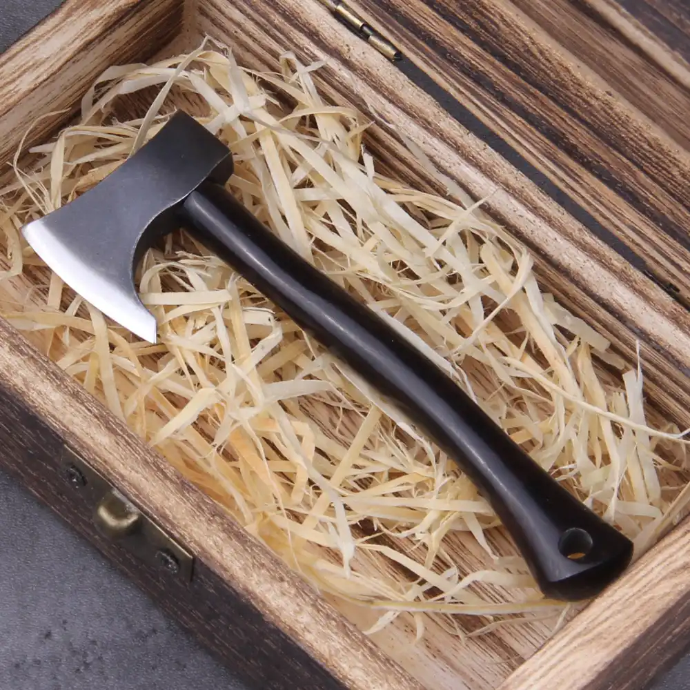 本当に小さなおもちゃ バイキングス斧木製ハンドル鉄斧とバイキング木箱ギフトとして Key Chains Aliexpress