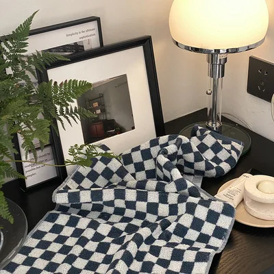 blue plaid 70x140cm