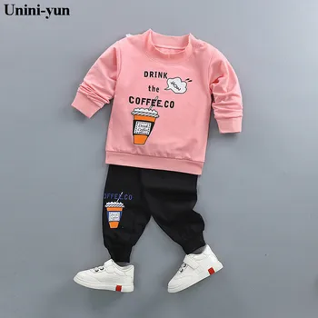 

winter clothes Kids Spring baby girls clothing sets Pink clothing set baby girls cotton clothes suit childern cartoon 2pcs suit