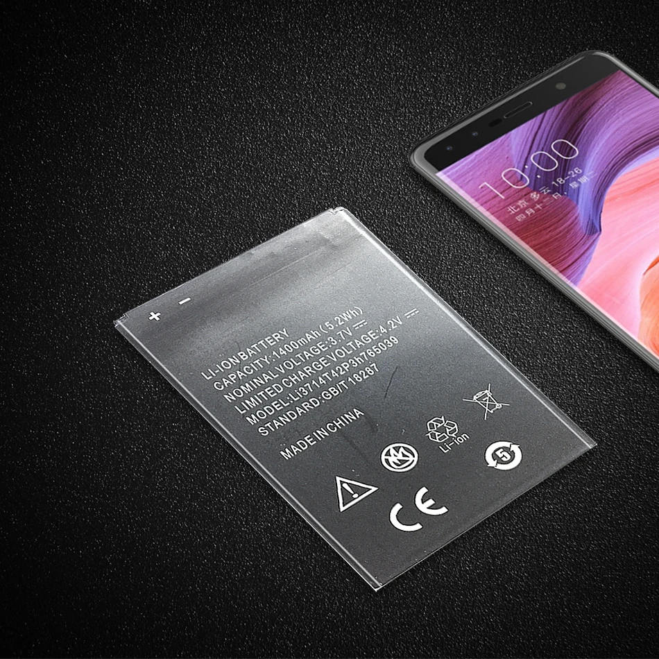 

For ZTE Blade A3 T220 AF3 T221 A5 AF5 Mobile Battery Li3714T42P3h765039 1400mAh Replacement Li-polymer Batteries