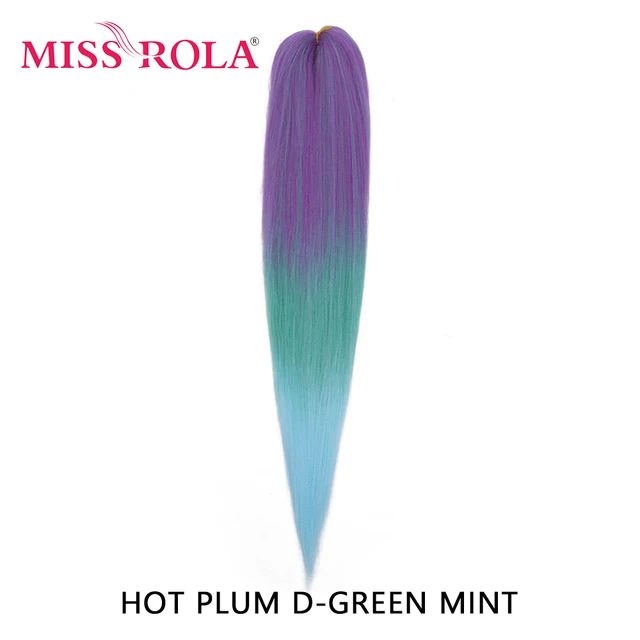 Miss Rola Synthetic 26 Inches 75g Kanekalon Hair Wholesale Bulk Braid Hair Extension Pre Stretched Pink Blonde Twist Jumbo Braid #530