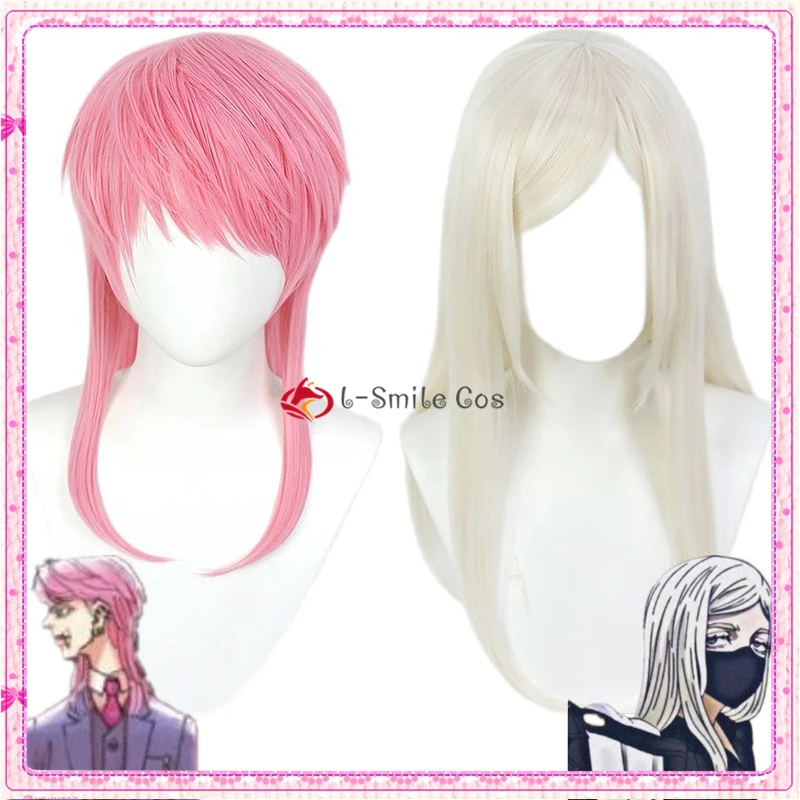 Tokyo Revengers Sanzu Haruchiyo Cosplay Pink Wig Haruchiyo Long Milk Blonde Heat Resistant Fiber Hair Role Play Wig + Wig Cap Anime Costumes