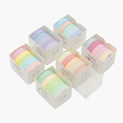 Bandes Décoratives Autocollants à Motif de Arc en Ciel, 5 Pièces par Lot, Article pour Scrapbooking, Bricolage, Artisanat, Planificateur, Cartes, Journaux, Papier de Masquage 