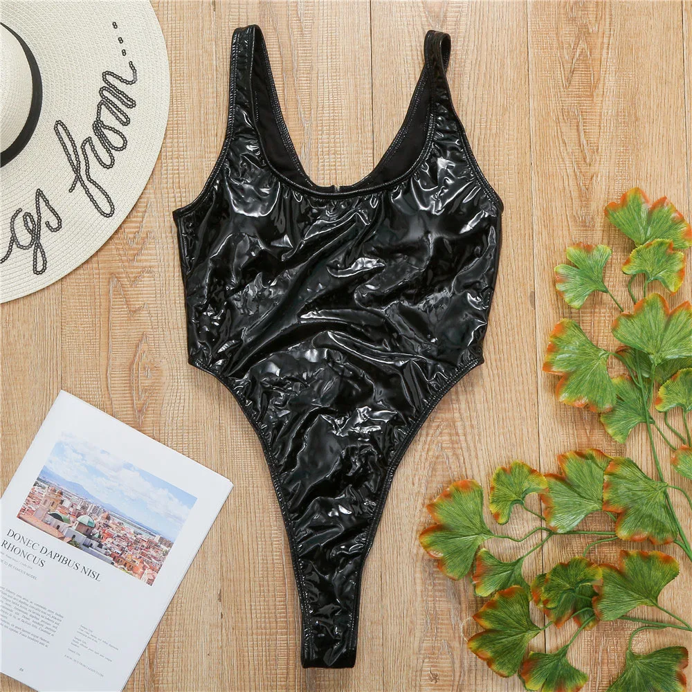 Black Bodysuits Thong one-piece Swimsuit Female High cut Swimwear Women Push up bikinis Mujer Sexy Monokini Summer bathers