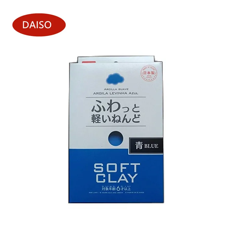 fluffy Lightweight Modeling Air Dry Ultralight Clay Japan DIY Soft Polymer Clay Super Light Fimo Cloud Slimes Daiso Clear Slime - Цвет: blue