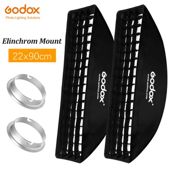 

2PCS Godox 9"x 35" 22 x 90cm Honeycomb Grid Softbox for Photo Strobe Studio Flash Softbox Elinchrom Mount Softbox