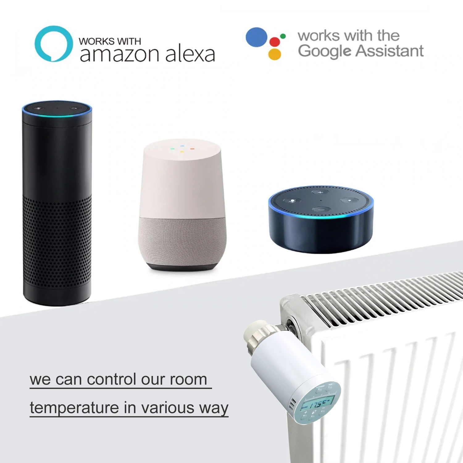 Household ABS Actuator Valve Programmable WiFi Thermal Temperature Control Radiator Household ABS Actuator Valve Programmable WiFi Thermal Temperature Control Radiator
