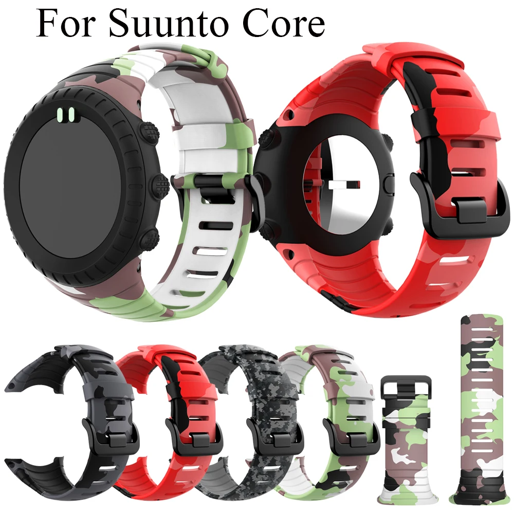 

Fashion Silicone Classic sport strap Watchband For Suunto Core smart watch strap Wristband bracelet for Suunto Core Adjustable