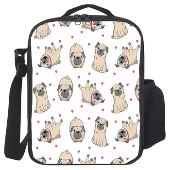 

Insulated Lunch Bag Bulldog Thermal Tote Bags Cooler Picnic Food Lunch Box Bag For Kids Women Men