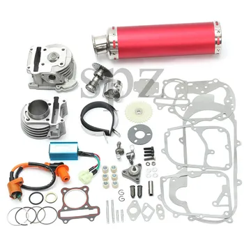 

100cc 50mm Big Bore Kit Cylinder Piston Ring Power Pack Exhaust for 139QMB 1P39QMB GY6 50cc 4 Stroke Chinese Scooters