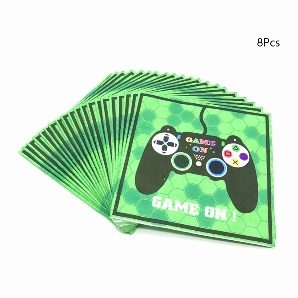 Ensemble de Fournitures de ixd'Anniversaire pour Garçon Gamer, Assiettes,  Serviettes Standard, Couverture de Table, Décoration - AliExpress