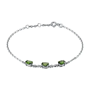 

Bracelet Silver with diamond and chrome diopside e0615br08191140