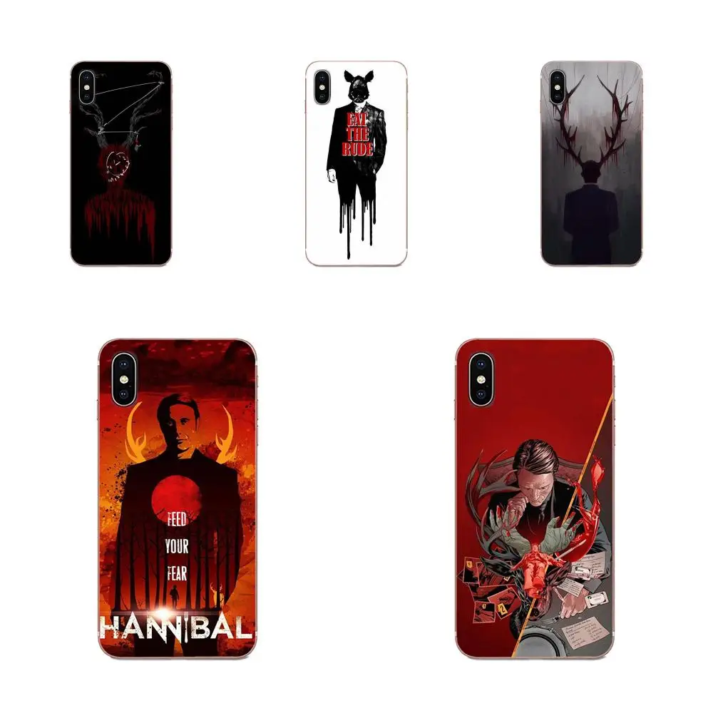 Мягкий ТПУ телефон для Apple iPhone 11 Pro X XS Max XR 4 4S 5 5C 5S SE 6 6S 7 8 Plus экран Hannibal Eat The