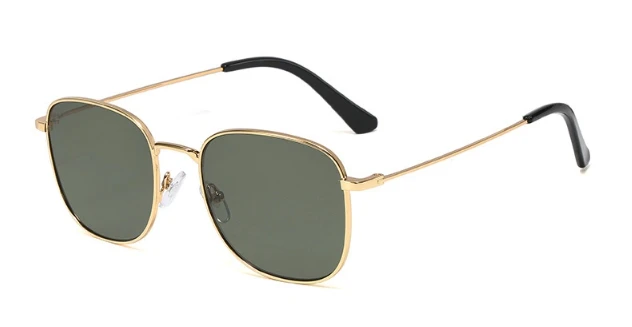 45958 Квадратные ретро солнцезащитные очки для мужчин и женщин Мода UV400 - Цвет линз: C2 gold G15