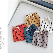 Хлопковые шорты в горошек для мамы и дочки летняя одежда верхняя одежда для маленьких девочек повседневные шорты детские спортивные шорты в западном стиле