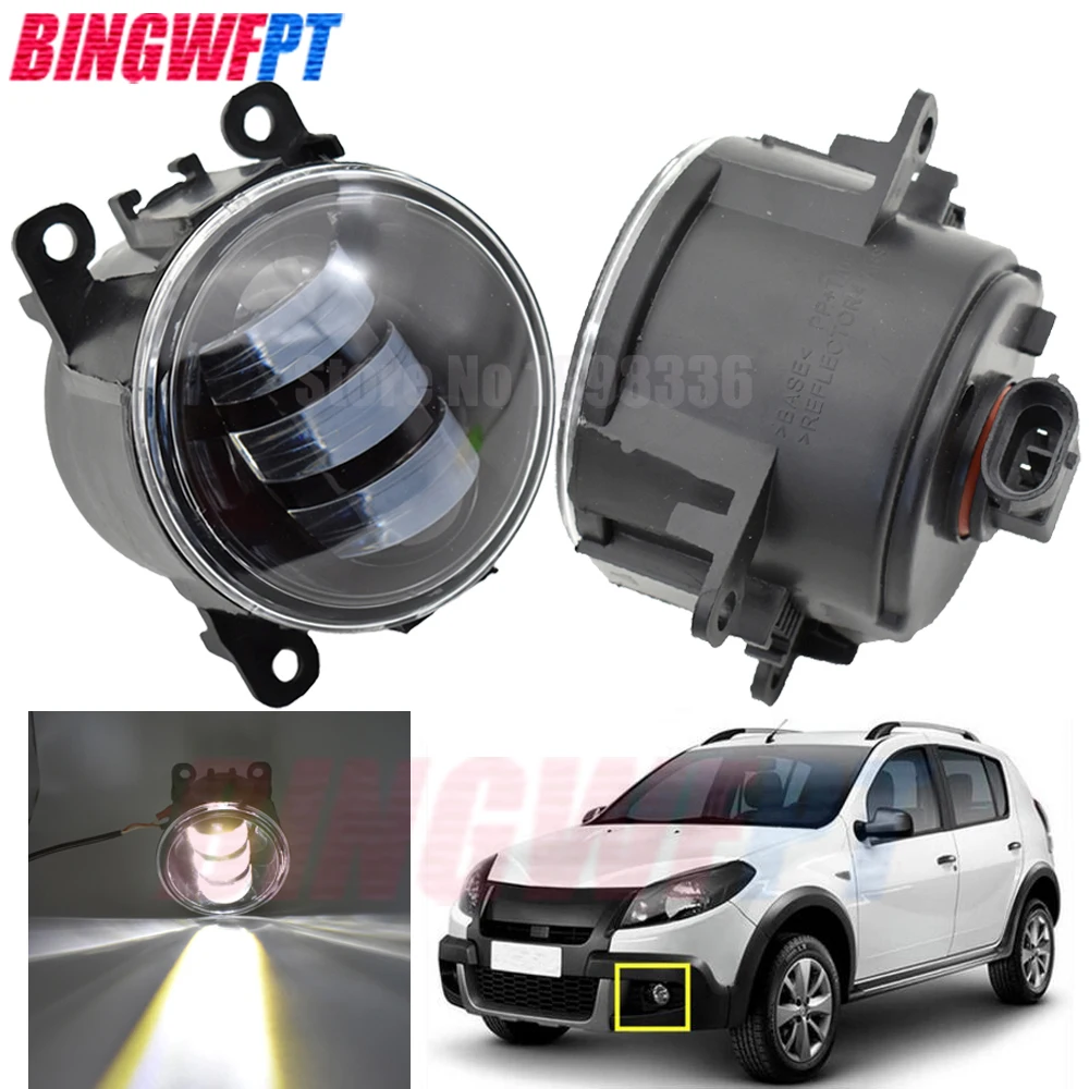 

2pcs/pair Fog Lamp Assembly Super Bright LED Fog Lights For Renault Trafic II 2001-2015 For Renault Sandero Stepway Logan 09-15