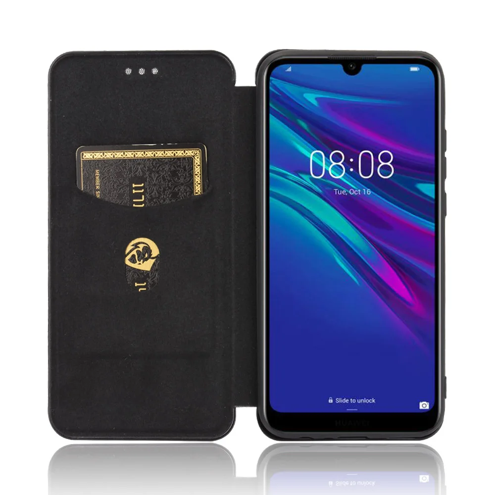 Premium Carbon Fiber Leather Flip Case - Streamlined Design for Optimal Protection, 6.09-inch Display
