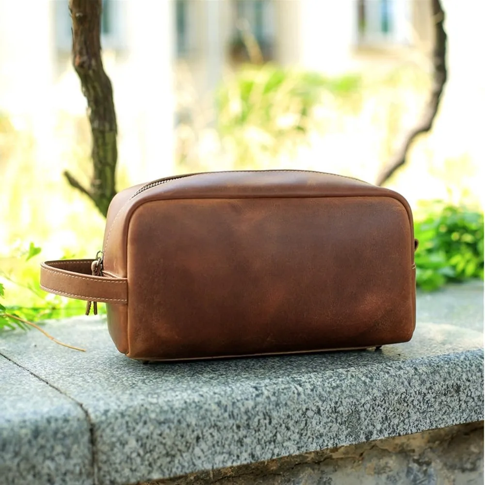 mens leather dopp kit monogram