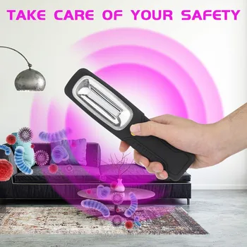 

2Pcs Portable UV Sterilizer Lamp 10LED UV UVC Disinfection Lamp Germicidal Sterilizer Light Handheld Room Clean sterilizzatore