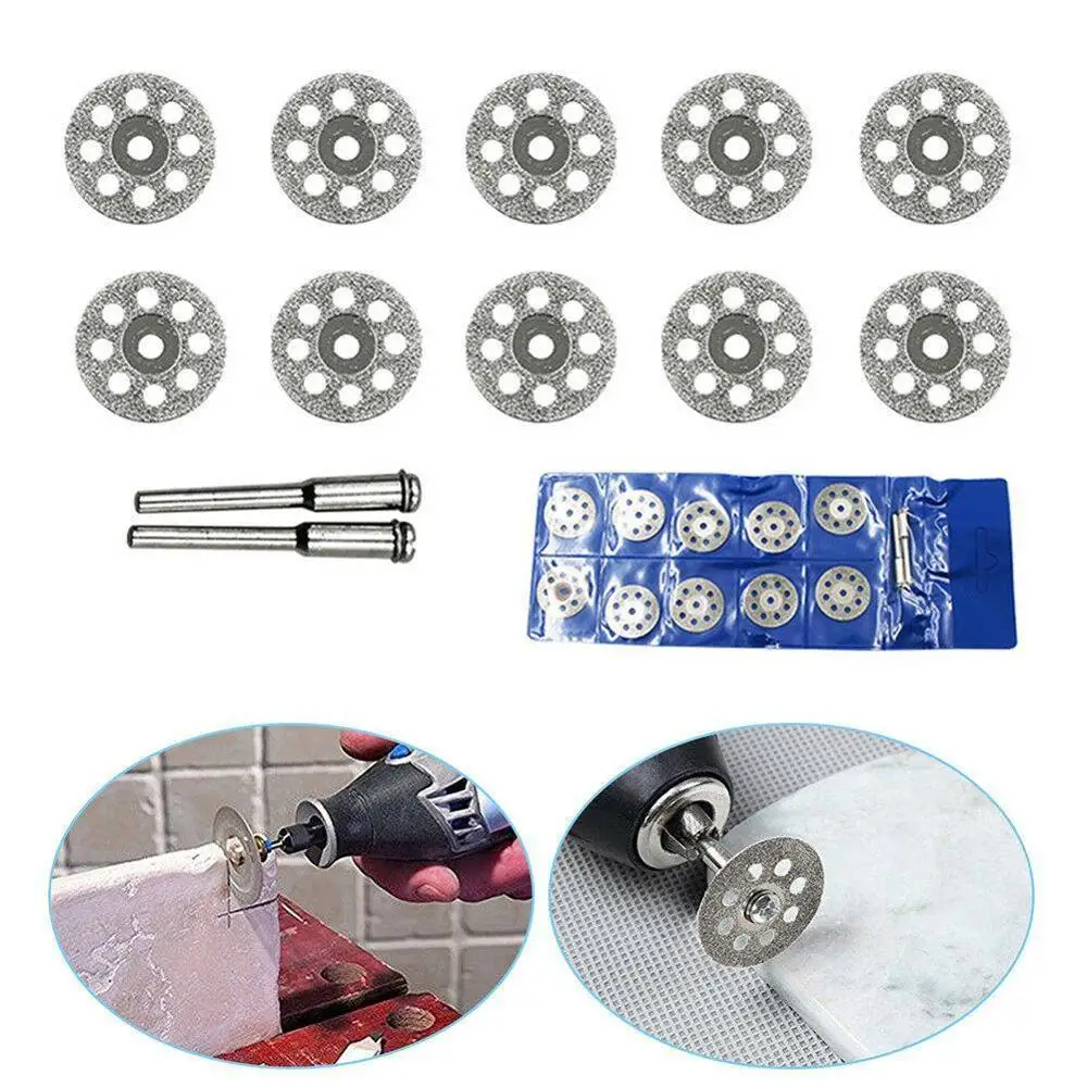 

10PCS Diamond Cutting Wheel Saw Blades Cut Off Discs Set for Rotary Tool Diamond Cut Off Wheel Disc Rotary Tool Accessory
