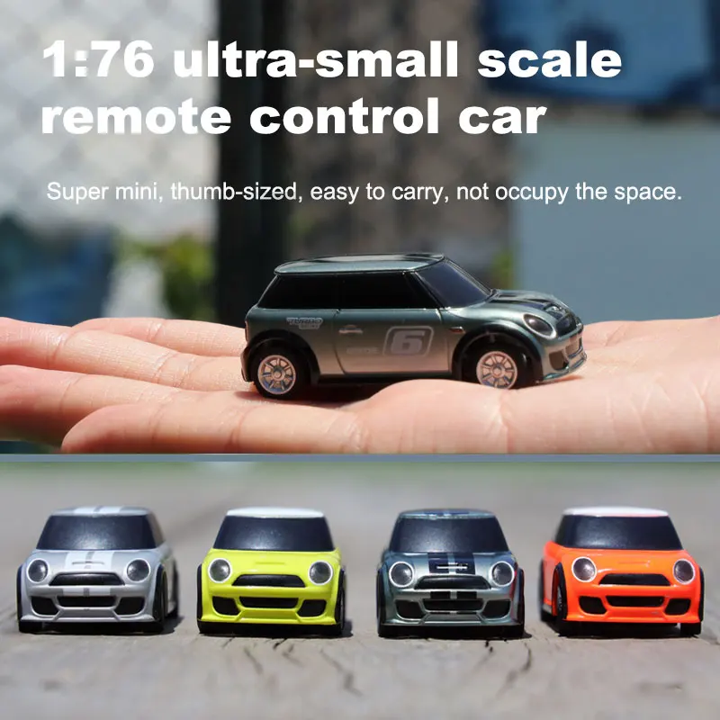Em estoque tubro racing 1:76 controle de rádio do carro rc 2.4ghz sistema carro de brinquedo com luz chargable para a experiência de corrida ou brinquedos das crianças