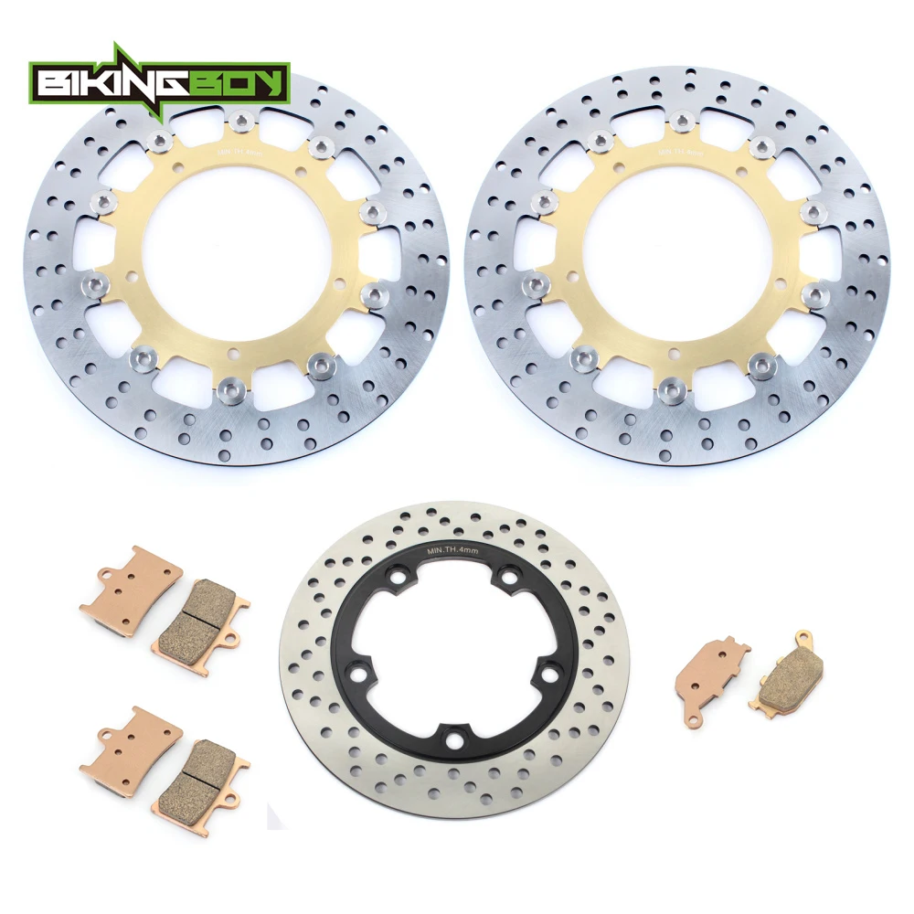 BIKINGBOY для YAMAHA YZF R6 2003-2004 YZF-R6S 2003-2008 круглые волнистые плавающие Передние Задние тормозные диски роторы колодки