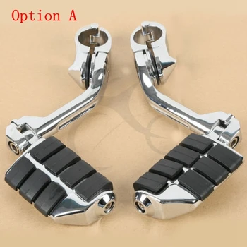 

Motorcycle Universal Adjustable Highway Foot Pegs Footrest pedals 1 1/4" 32mm Engine Guard Mounts Clamps For Harley honda