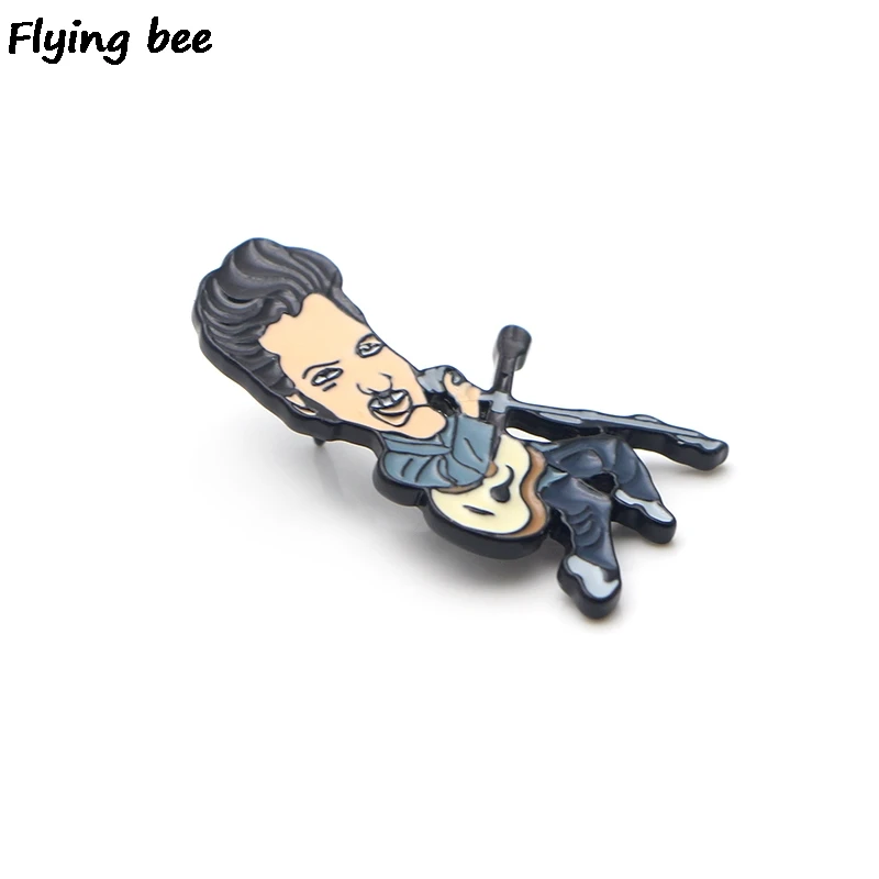 20 шт./лот Flyingbee король брошь, эмалированный штифт для одежды значок для рюкзака шапка личность булавка Шарм ювелирные изделия X0172