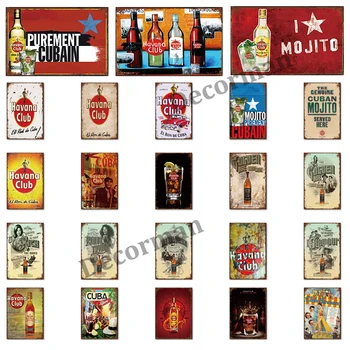 

[ Mike86 ] Havana Club MOJITO CUBA Metal Sign Vintage Wall Posters Beer iron Painting Gift art decor for Bar LTA-1738 20*30 CM