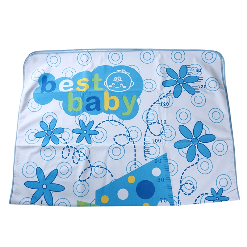 Blue Best Baby 100*150cm Baby Polyester Reusable Soft Breathable Infant Cover Bedding Nappy Burp Mattress Waterproof Changing Pads - Цвет: Blue